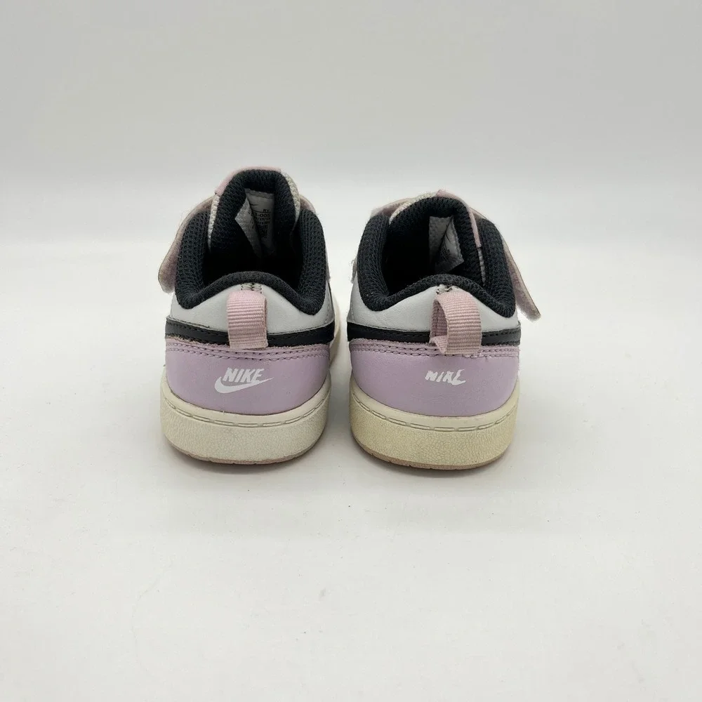 Nike Court Borough Low 2 Lilac Toddler Sneakers Black Swoosh Size‎ 6C